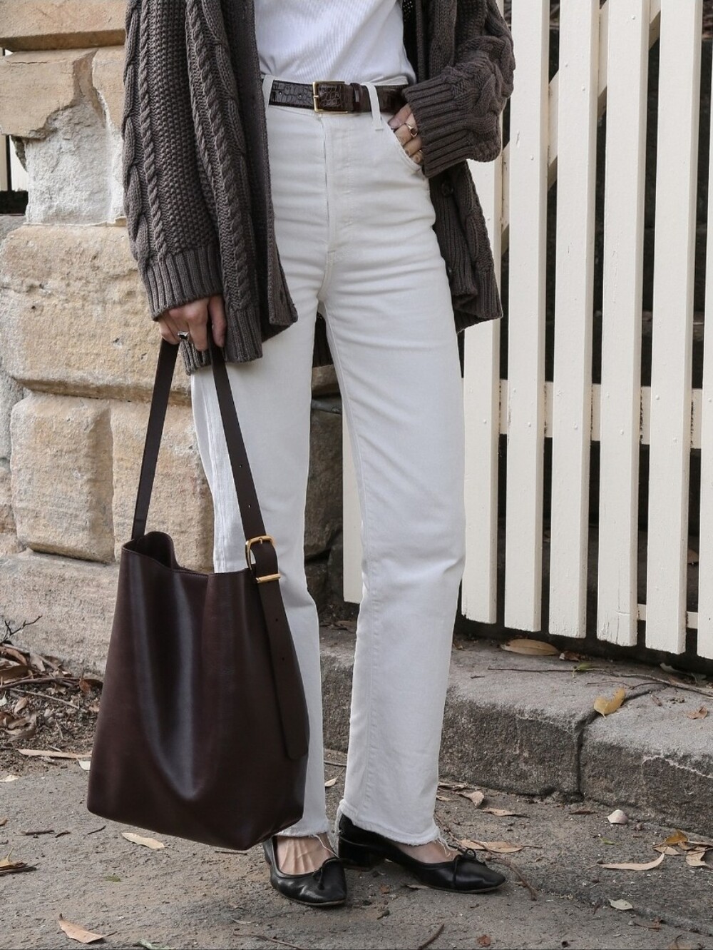 Madewell Essential Bucket Tote In Carob (Chocolate Brown) New With Tag